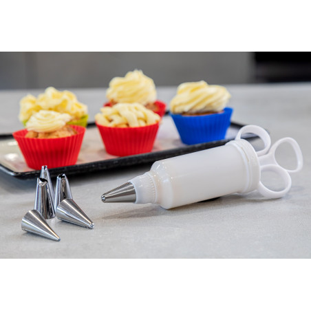 KitchenCraft Icing Syringe With Stainless Steel Nozzles