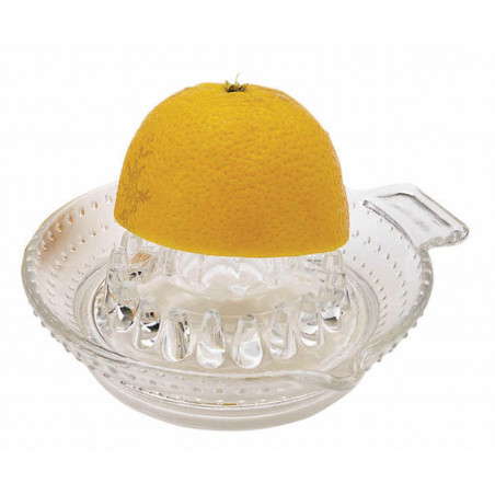 KitchenCraft Round Glass Lemon / Citrus Fruit Squeezer