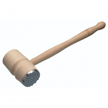 KitchenCraft Beech Wood Meat Hammer With Metal End