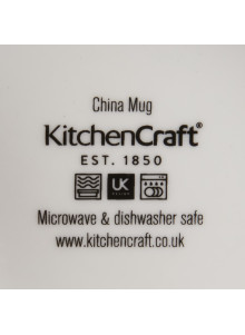 KitchenCraft China 425ml Abstract Flowers Barrel Shaped Mug