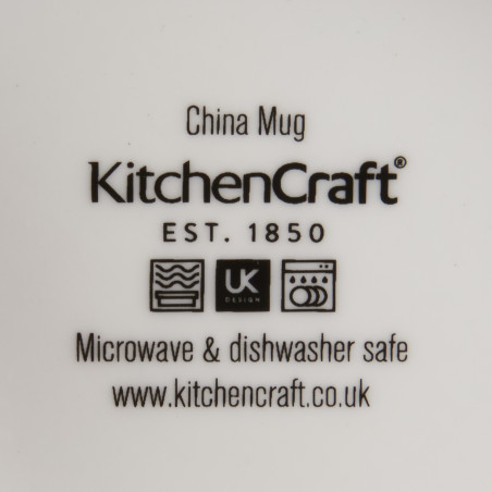 KitchenCraft China 425ml Abstract Flowers Barrel Shaped Mug