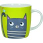 KitchenCraft China 425ml Cat Barrel Shaped Mug