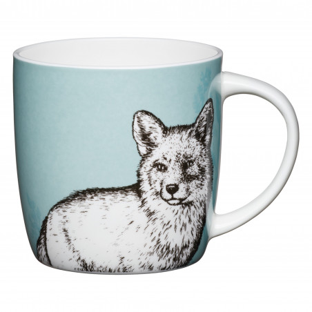 KitchenCraft China 425ml Fox Barrel Shaped Mug