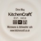 KitchenCraft China 425ml Grey Gingham Barrel Shaped Mug