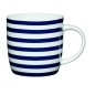 KitchenCraft China 425ml Nautical Stripe Barrel Shaped Mug