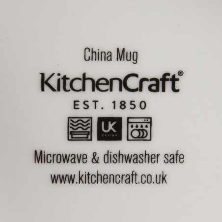 KitchenCraft China 425ml Nautical Stripe Barrel Shaped Mug