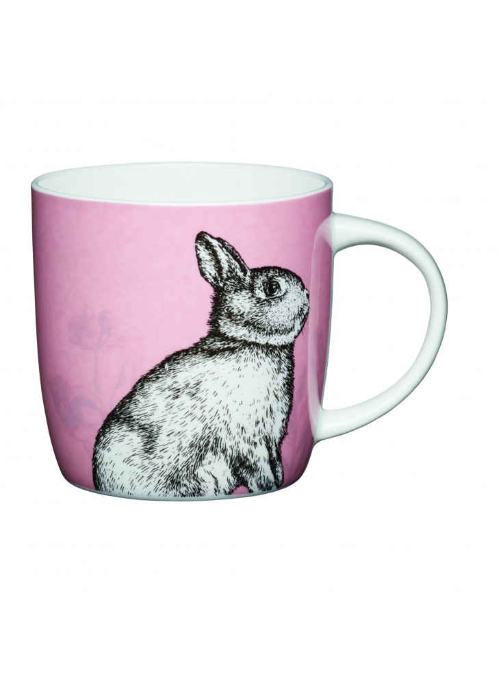 KitchenCraft China 425ml Rabbit Barrel Shaped Mug