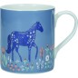 KitchenCraft Fine Bone China Woodcut Horse 330ml Can Mug