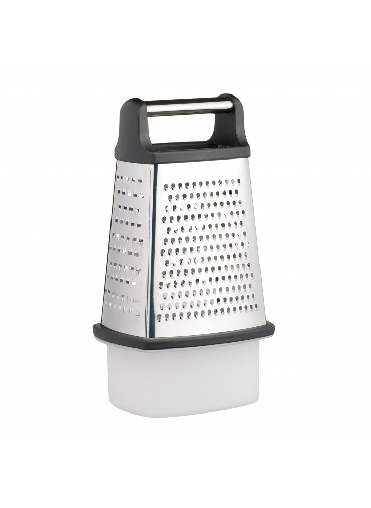 MasterClass Stainless Steel Four Sided Box Grater With Collecting Box