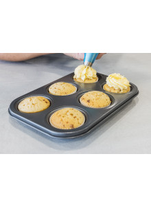 MasterClass Non-Stick 6 Hole Deep Baking Pan