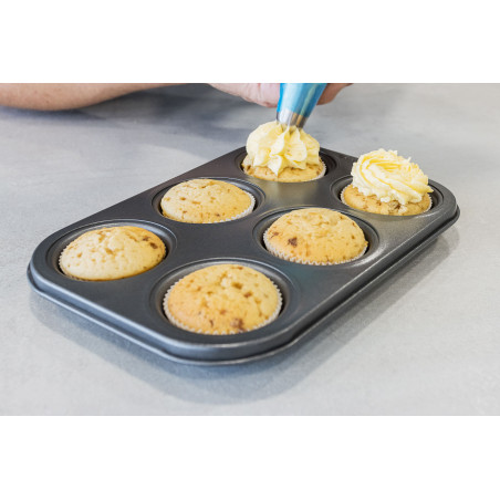 MasterClass Non-Stick 6 Hole Deep Baking Pan