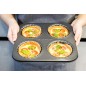 MasterClass Non-Stick Four Hole Loose Base Fluted Mini Tartlet Pan