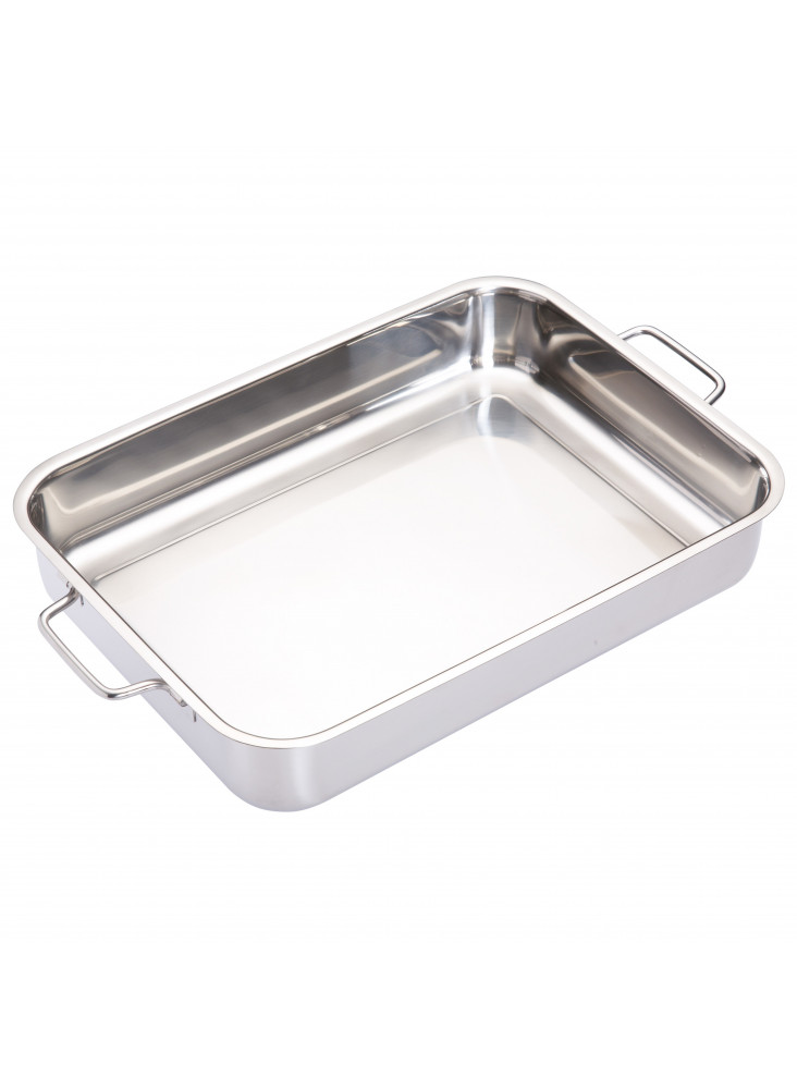 MasterClass Stainless Steel Heavy Duty 37cm x 27cm Roasting Pan