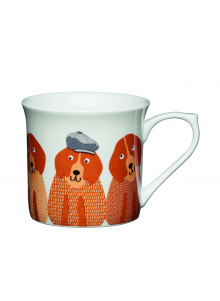 KitchenCraft Fluted China Dogs Mug