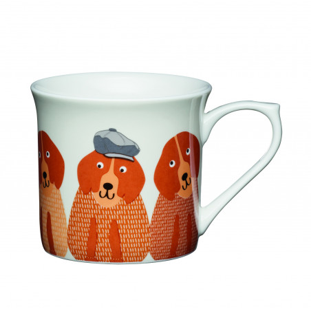 KitchenCraft Fluted China Dogs Mug