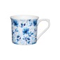 KitchenCraft Fluted China Blue Rose Mug