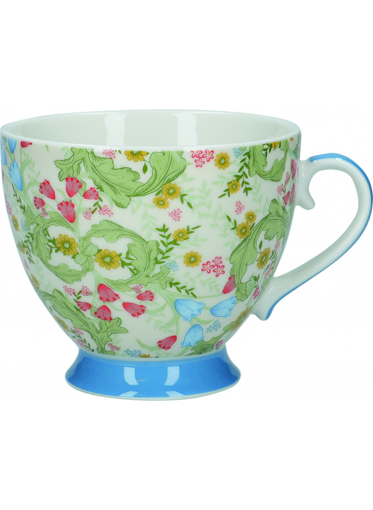 KitchenCraft China Dawn Floral 400ml Footed Mug