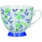 KitchenCraft China Leafy Lemon 400ml Footed Mug