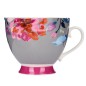 KitchenCraft China Floral Border 400ml Footed Mug