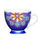 KitchenCraft China Moroccan Blue 400ml Footed Mug