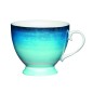 KitchenCraft China Blue Ombre Stripe 400ml Footed Mug