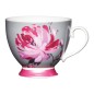 KitchenCraft China Pink Flower 400ml Footed Mug