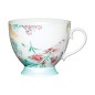 KitchenCraft China White Birds 400ml Footed Mug