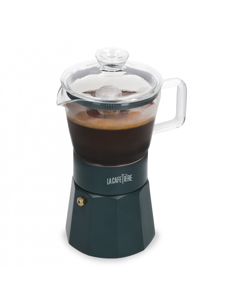 La Cafetière Verona Glass Espresso Maker, 6-Cup, Green