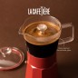 La Cafetière Verona Glass Espresso Maker, 6-Cup, Red