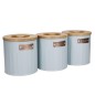 KitchenCraft Tea, Coffee and Sugar Canisters Set of 3, 1L - Light Blue