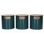 KitchenCraft Tea, Coffee and Sugar Canisters Set of 3, 1L - Teal