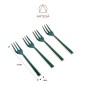 Artesà Mini Serving Forks, Set of 4 - Green and Gold