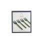 Artesà Mini Serving Forks, Set of 4 - Green and Gold