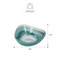 Artesà Glass Serving Bowl, Green Swirl - 13 cm