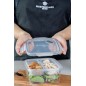 MasterClass Eco Snap Lunch Box with Removable Divider, 800 ml