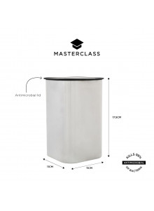 MasterClass Stainless Steel Container with Antimicrobial Lid, 17 cm