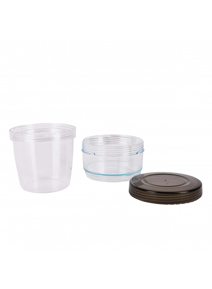 MasterClass Recycled Eco Snap Food Storage Container with Divider, 800 ml