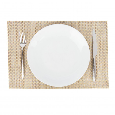 KitchenCraft Woven Beige Weave Placemat