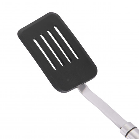 KitchenCraft Oval Handled Stainless Steel Non-Stick Slotted Turner