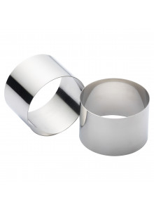 KitchenCraft Set of Two Stainless Steel Extra Deep Cooking Rings