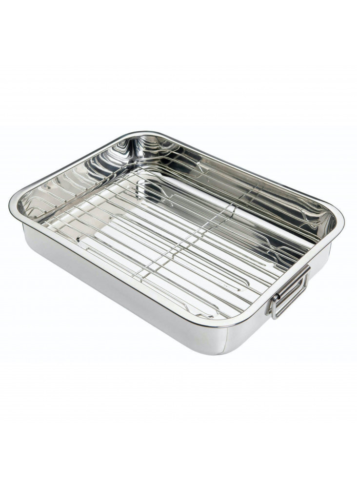 KitchenCraft Stainless Steel 38cm x 27.5cm Roasting Pan