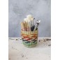 KitchenCraft Seagrass Planter with Rainbow Stripe Design