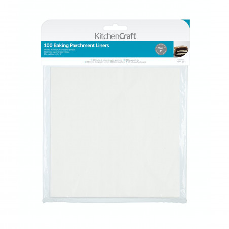 KitchenCraft Square 20cm Siliconised Baking Papers