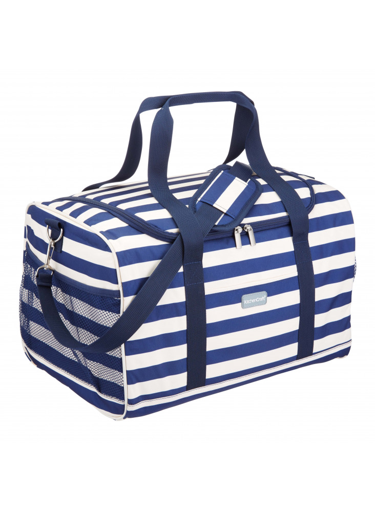 KitchenCraft Lulworth Extra-Large Nautical-Striped Family Cool Bag