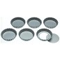 KitchenCraft Set of Six 10cm Loose Base Tart Tins