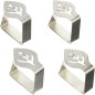 KitchenCraft Set of 4 Leaf Shaped Stainless Steel Table Cloth Clips