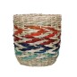 KitchenCraft Seagrass Planter with Rainbow Stripe Design