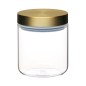 MasterClass Airtight Small Glass Food Storage Jar with Brass Lid