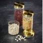 MasterClass Airtight Small Glass Food Storage Jar with Brass Lid