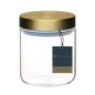 MasterClass Airtight Small Glass Food Storage Jar with Brass Lid